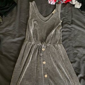 Caution to the wind midi striped dress